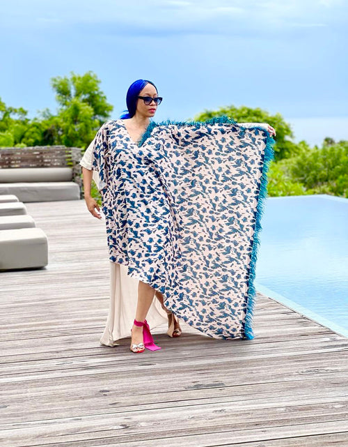 Load image into Gallery viewer, Bali Empress Dress with Plumage Detail by KIKIKAMANUInc
