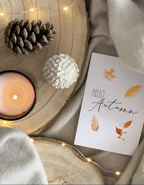 Load image into Gallery viewer, Hello Autumn Leaves New Autumn 2021 Seasonal Wall Home Decor Print by WinsterCreations™ Official Store
