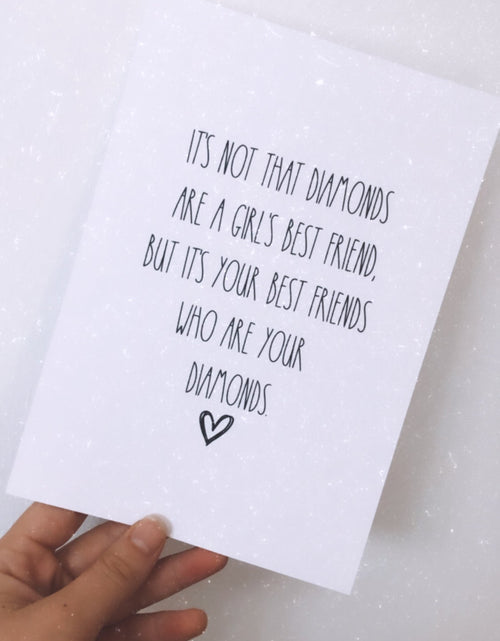 Load image into Gallery viewer, Best Friends Diamonds Inspirational Wall Decor Quote Print by WinsterCreations™ Official Store
