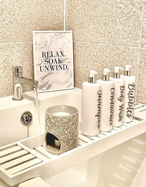 Load image into Gallery viewer, Relax Soak Unwind Bathroom Marble Wall Decor Print (With Or Without Marble) by WinsterCreations™ Official Store
