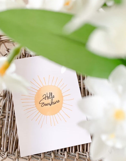 Load image into Gallery viewer, Hello Sunshine Sun Summer Seasonal Wall Home Decor Print by WinsterCreations™ Official Store
