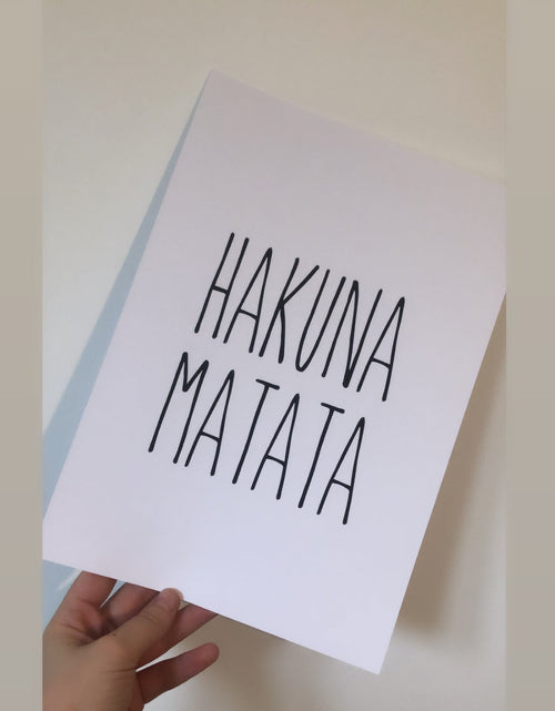 Load image into Gallery viewer, Hakuna Matata Simple Home Wall Decor Print by WinsterCreations™ Official Store
