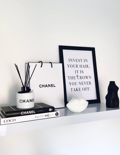 Load image into Gallery viewer, Invest In Your Hair It Is The Crown You Never Take Off Dressing Room Simple Wall Decor Print by WinsterCreations™ Official Store
