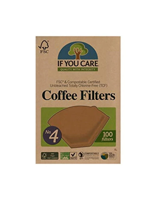 Load image into Gallery viewer, Compostable Coffee Filters, #4 Cone (100Ct.) by Bean &amp; Bean Coffee Roasters
