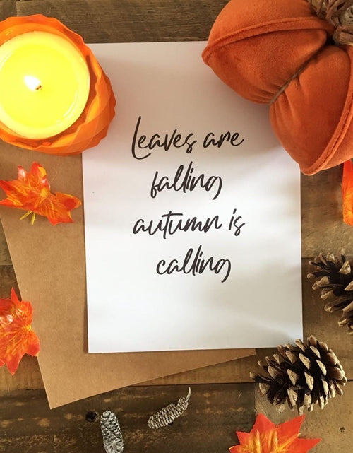 Load image into Gallery viewer, Leaves Are Falling Autumn Seasonal Wall Home Decor Print by WinsterCreations™ Official Store
