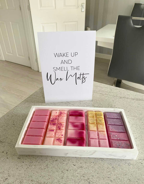 Load image into Gallery viewer, Wake Up And Smell The Wax Melts Simple Wall Humorous Home Decor Print by WinsterCreations™ Official Store
