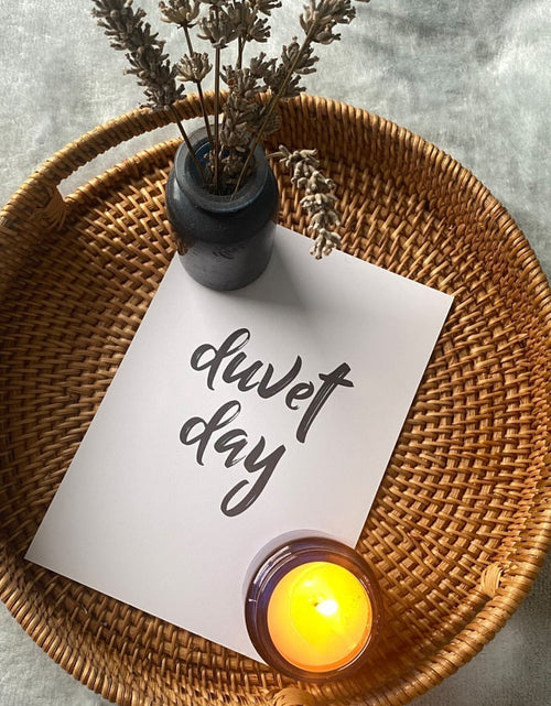 Load image into Gallery viewer, Duvet Day Black Bedroom Simple Decor Print by WinsterCreations™ Official Store
