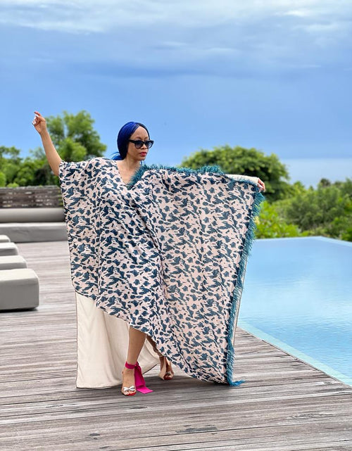 Load image into Gallery viewer, Bali Empress Dress with Plumage Detail by KIKIKAMANUInc
