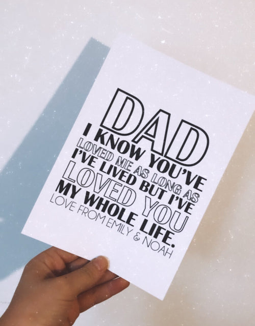 Load image into Gallery viewer, Fathers Day DAD Personalised Present Home Simple Room Wall Decor Print by WinsterCreations™ Official Store
