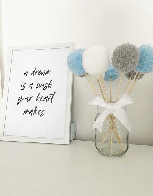 Load image into Gallery viewer, A Dream Is A Wish Black Children's Room Wall Decor Print by WinsterCreations™ Official Store
