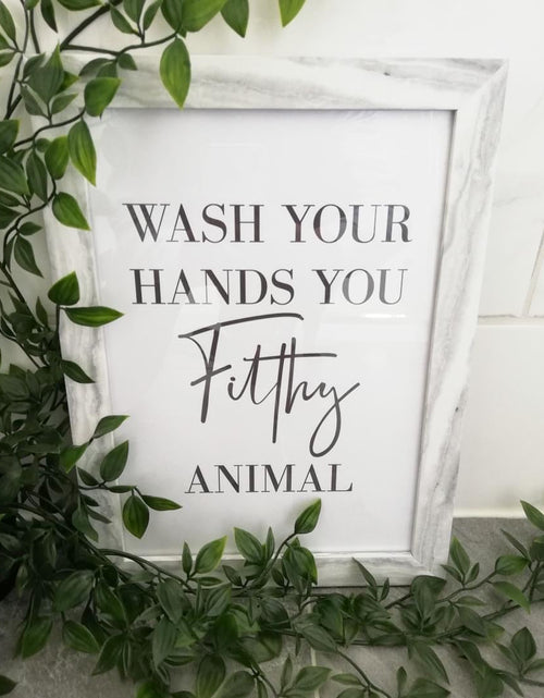 Load image into Gallery viewer, Original Wash Your Hands You Filthy Animal Bathroom Wall Decor Print by WinsterCreations™ Official Store
