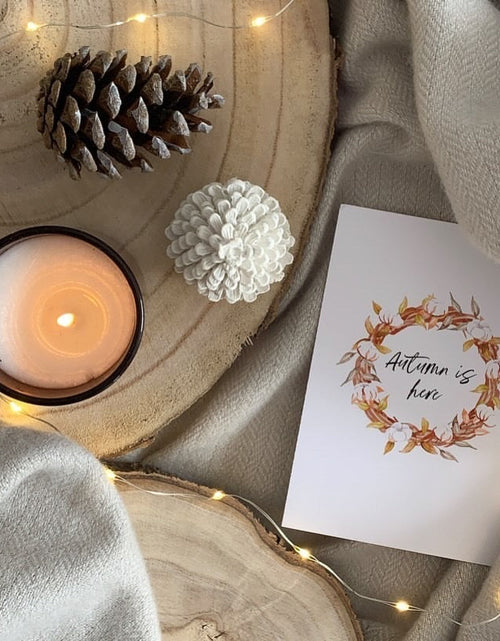 Load image into Gallery viewer, Autumn Is Here Cotton Wreath Autumn 2021 Seasonal Wall Home Decor Print by WinsterCreations™ Official Store
