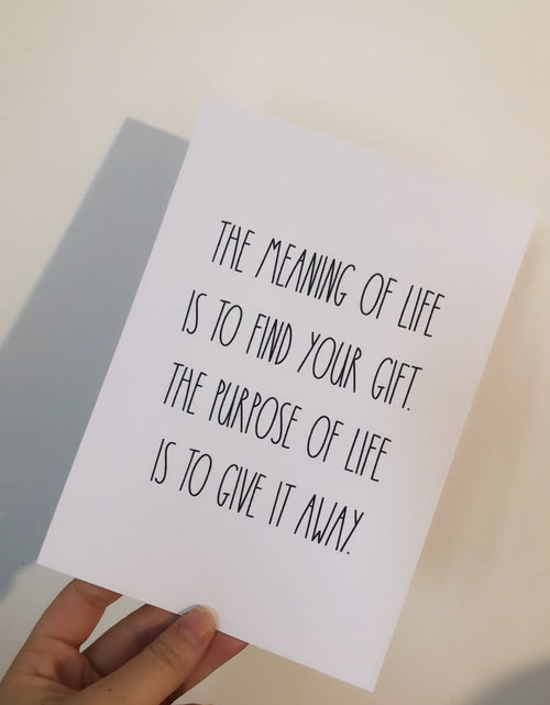 Load image into Gallery viewer, The Meaning Of Life Inspirational Home Wall Decor Quote Print by WinsterCreations™ Official Store
