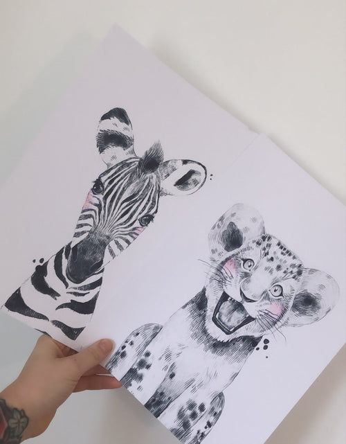 Load image into Gallery viewer, Zebra Nursery Children's Room Wall Decor Print - Zebra Only by WinsterCreations™ Official Store
