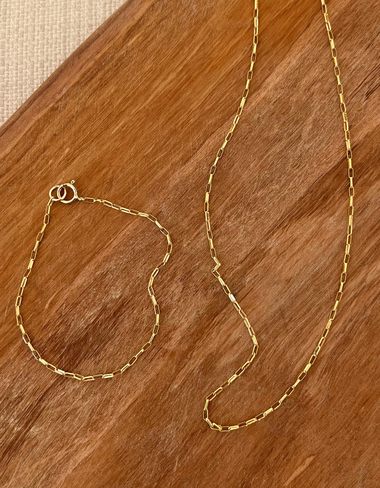 Box Paperclip Chain Necklace by Urth and Sea