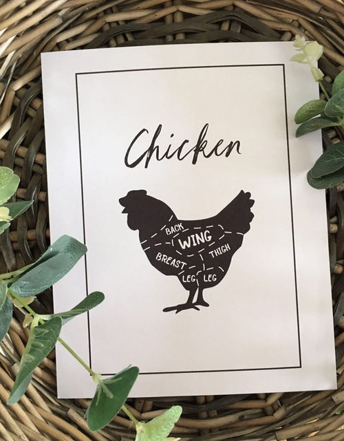 Load image into Gallery viewer, Chicken Cuts Simple Cool Kitchen Farmhouse Wall Decor Print by WinsterCreations™ Official Store

