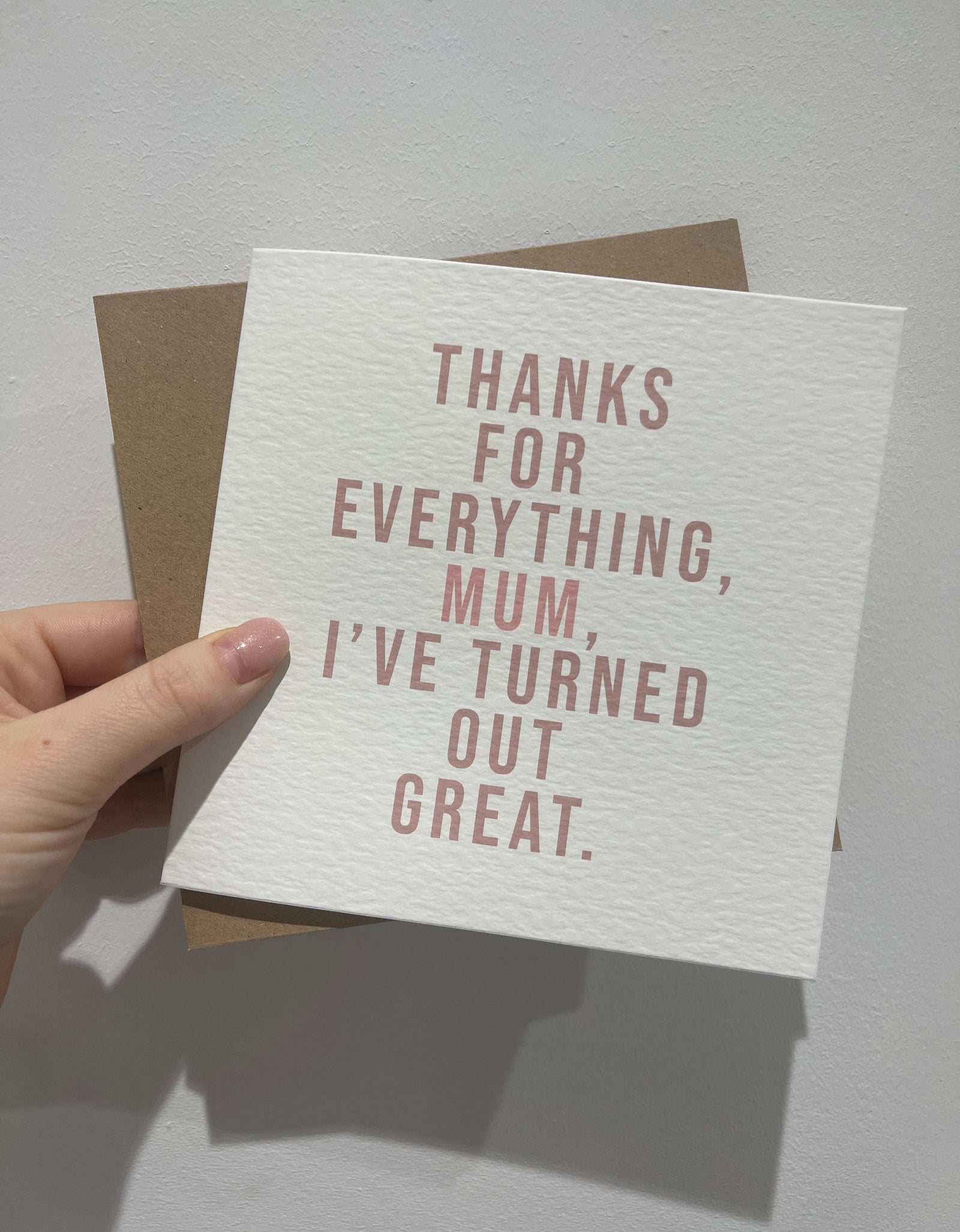 Thanks For Everything Mum Mothers Day Cute Funny Humorous Hammered Card & Envelope by WinsterCreations™ Official Store