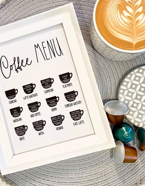 Load image into Gallery viewer, Coffee Menu Kitchen Simple Wall Home Decor Print by WinsterCreations™ Official Store
