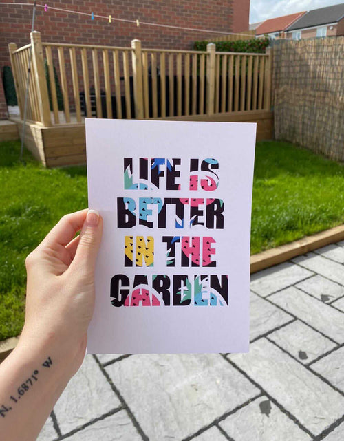 Load image into Gallery viewer, Life Is Better in The Garden Pineapples Summer Seasonal Wall Home Decor Print by WinsterCreations™ Official Store
