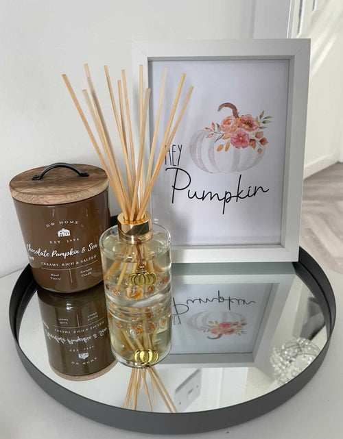Load image into Gallery viewer, Hey Pumpkin White Floral Pumpkin Autumn 2021 Seasonal Wall Home Decor Print by WinsterCreations™ Official Store
