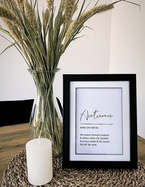 Load image into Gallery viewer, Autumn Definition Meaning Autumn Seasonal Wall Home Decor Print by WinsterCreations™ Official Store
