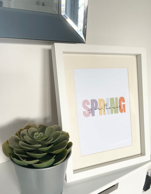 Load image into Gallery viewer, Spring Is In The Air Multi Colour 2022 Spring Seasonal Wall Home Decor Print by WinsterCreations™ Official Store

