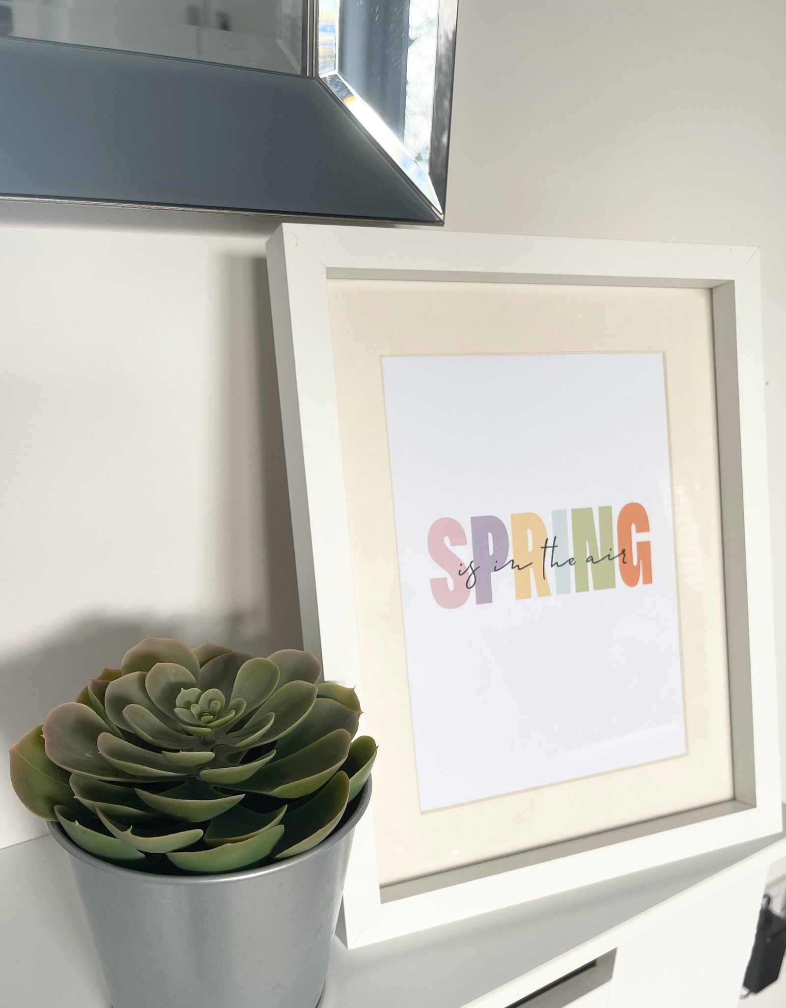 Spring Is In The Air Multi Colour 2022 Spring Seasonal Wall Home Decor Print by WinsterCreations™ Official Store