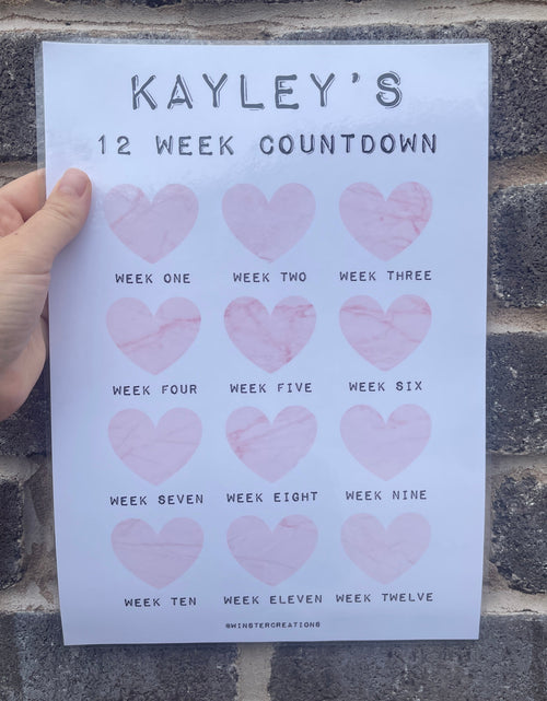 Load image into Gallery viewer, Personalised A4 Any Name 12 Week Countdown Weight Loss Chart Tracker Print - Assorted Designs - Laminated With Drywipe Pen by WinsterCreations™ Official Store
