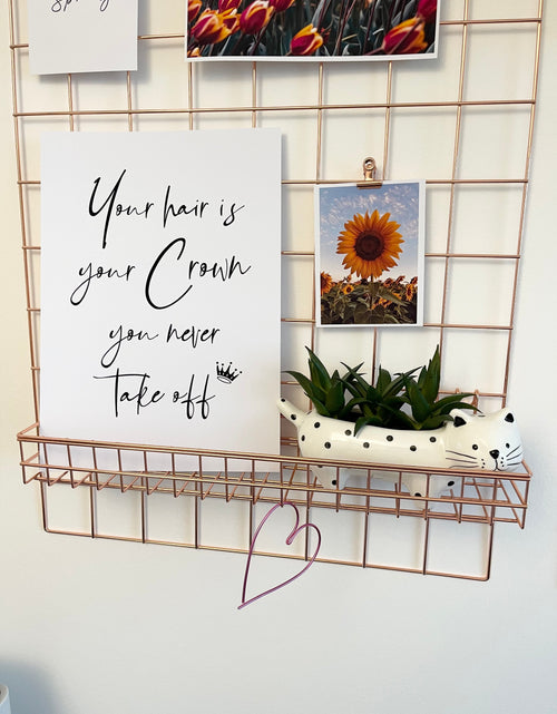 Load image into Gallery viewer, Your Hair Is Your Crown Dressing Room Simple Wall Decor Print by WinsterCreations™ Official Store

