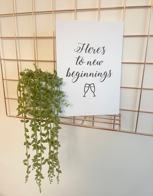 Load image into Gallery viewer, Here’s To New Beginnings Inspirational Home Wall Decor Quote Print by WinsterCreations™ Official Store
