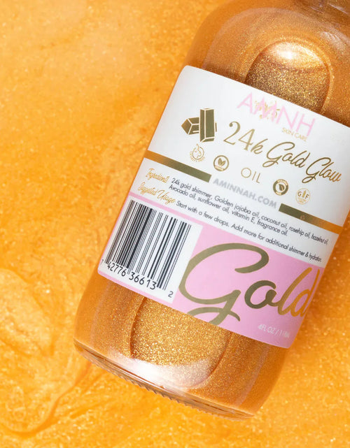 Load image into Gallery viewer, "24K Gold Glow" Body Oil by AMINNAH
