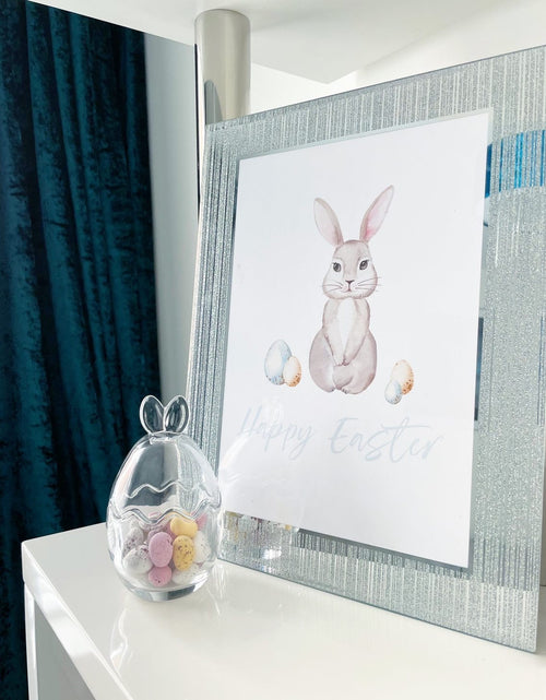 Load image into Gallery viewer, Personalised Blue Wording Bunny Eggs Easter Spring Seasonal Wall Home Decor Print by WinsterCreations™ Official Store
