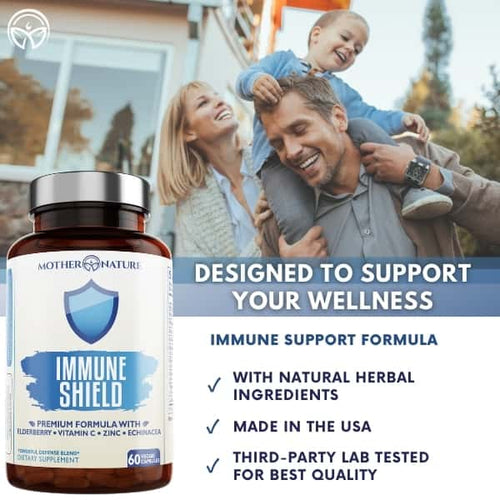 Load image into Gallery viewer, Immune Support Elderberry Capsules by Mother Nature Organics

