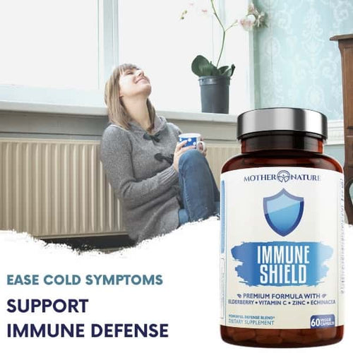 Load image into Gallery viewer, Immune Support Elderberry Capsules by Mother Nature Organics
