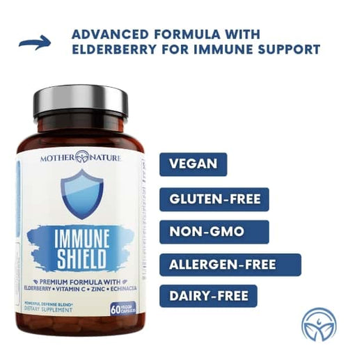 Load image into Gallery viewer, Immune Support Elderberry Capsules by Mother Nature Organics
