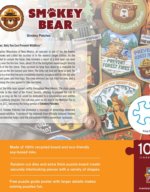 Load image into Gallery viewer, Smokey Bear Patches 1000 Piece Jigsaw Puzzle by MasterPieces Puzzle Company INC
