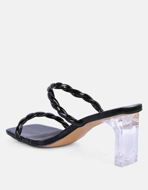 Load image into Gallery viewer, inamorata twisted strap mid heel sandals by London Rag
