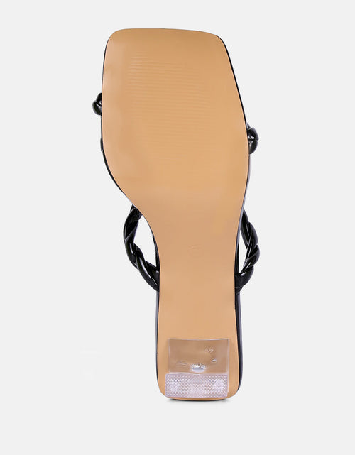 Load image into Gallery viewer, inamorata twisted strap mid heel sandals by London Rag
