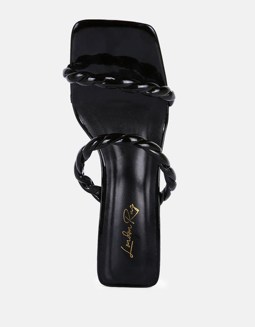 Load image into Gallery viewer, inamorata twisted strap mid heel sandals by London Rag
