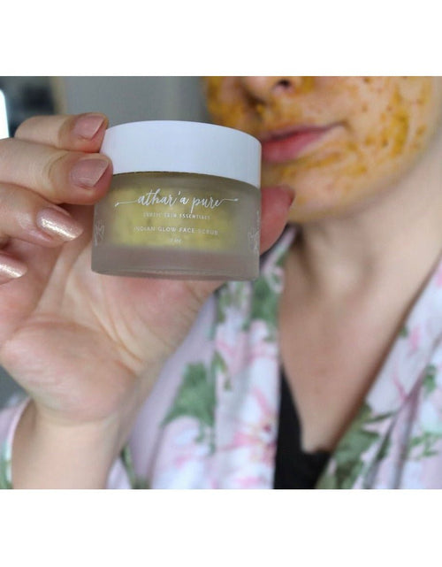 Load image into Gallery viewer, Indian Glow Face Scrub (Vegan, 100% Natural) by Athar'a Pure
