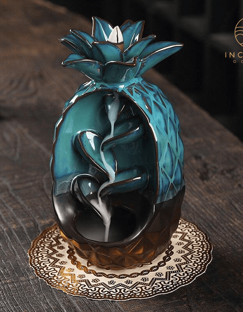 Load image into Gallery viewer, Pineapple Ceramic Incense Burner by incenseocean
