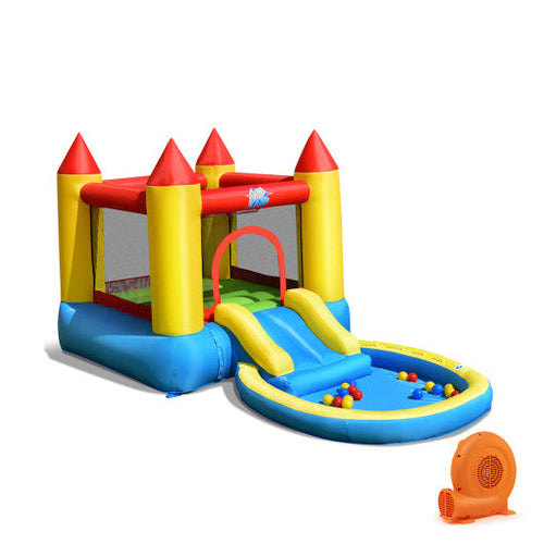 Load image into Gallery viewer, Inflatable Kids Slide Bounce House with 550w Blower
