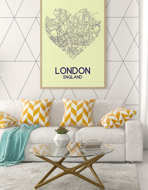 Load image into Gallery viewer, Love Heart Map Any City &amp; Country Personalised 2022 Wall Decor Print with 10 New Styles by WinsterCreations™ Official Store

