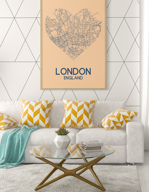 Load image into Gallery viewer, Love Heart Map Any City &amp; Country Personalised 2022 Wall Decor Print with 10 New Styles by WinsterCreations™ Official Store
