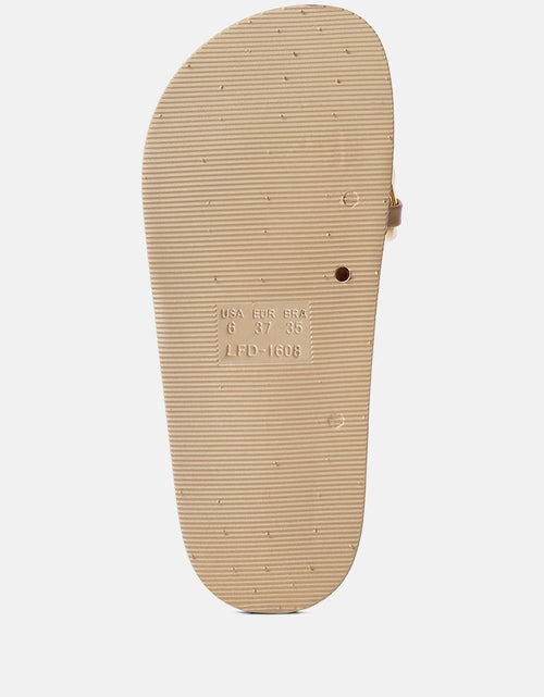 Load image into Gallery viewer, ishtar metallic chain metal slid flats by London Rag
