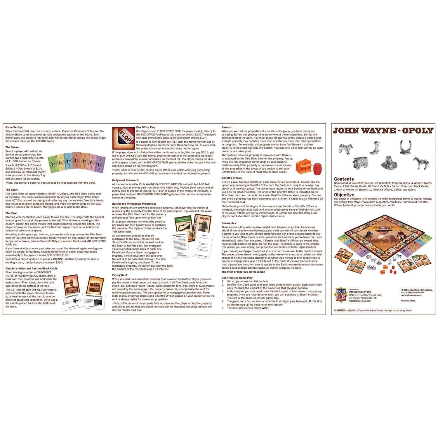 John Wayne Opoly by MasterPieces Puzzle Company INC