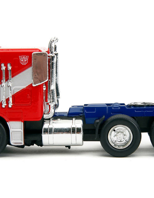 Load image into Gallery viewer, Optimus Prime Tractor Truck Red and Blue with Silver Stripes "Transformers: Rise of the Beasts" (2023) Movie "Hollywood Rides" Series 1/32 Diecast Model Car by Jada
