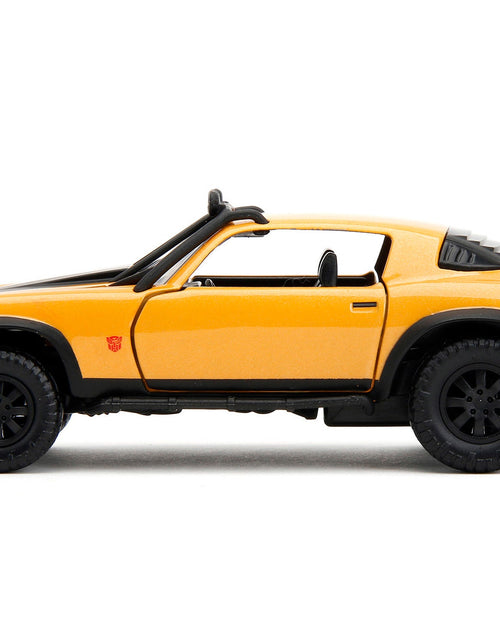 Load image into Gallery viewer, 1977 Chevrolet Camaro Off-Road Version Yellow Metallic with Black Stripes "Transformers: Rise of the Beasts" (2023) Movie "Hollywood Rides" Series 1/32 Diecast Model Car by Jada
