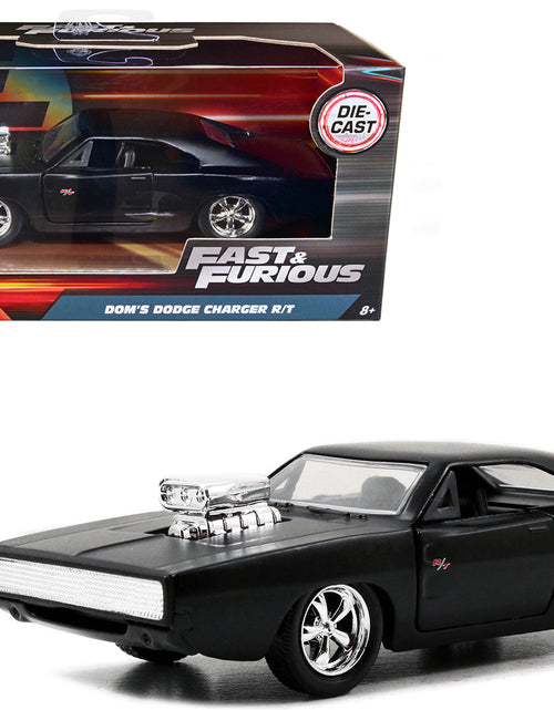 Load image into Gallery viewer, Dom's Dodge Charger R/T Matt Black "Fast &amp; Furious" Movie 1/32 Diecast Model Car by Jada
