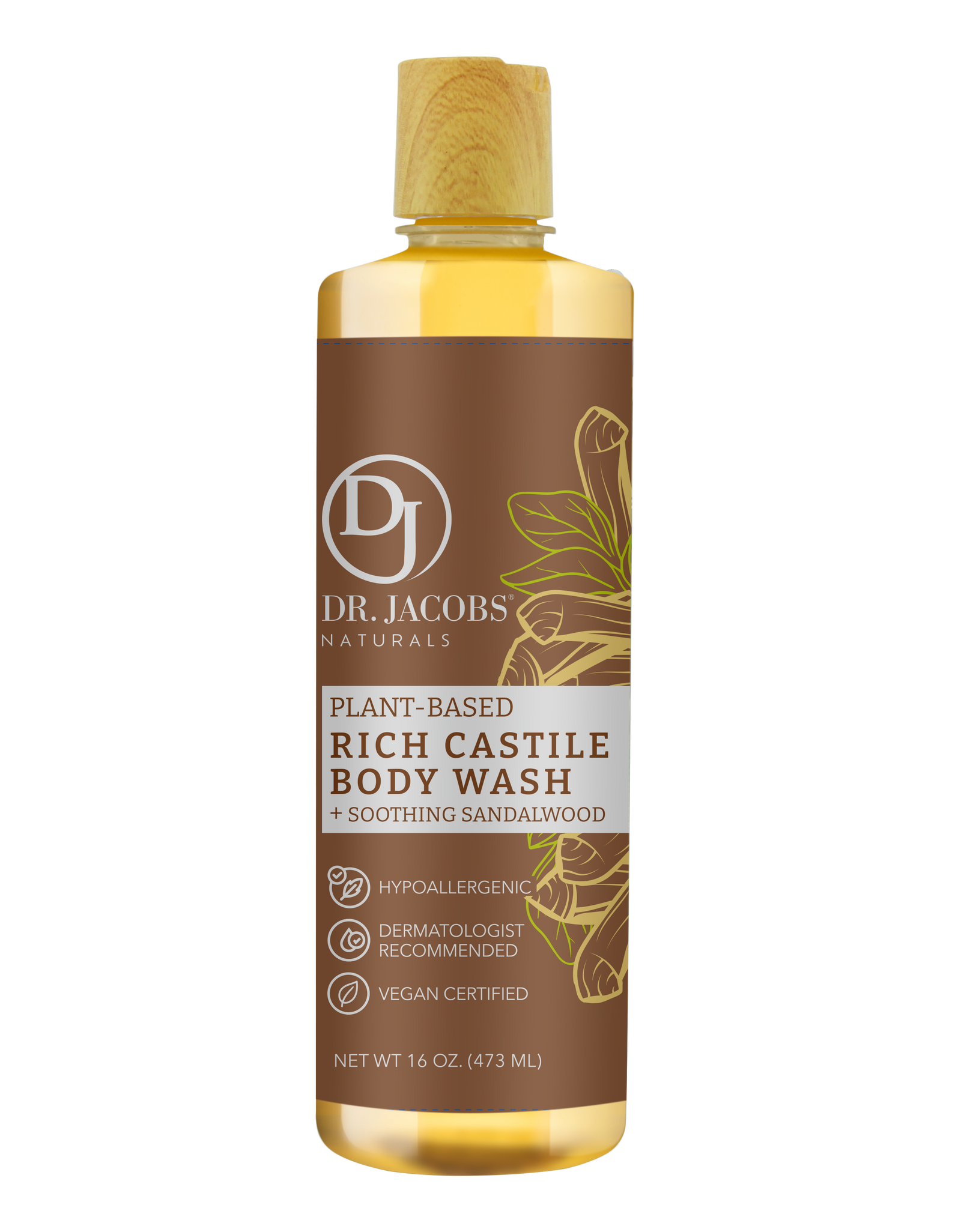 Sandalwood Castile Body Wash by Dr. Jacobs Naturals